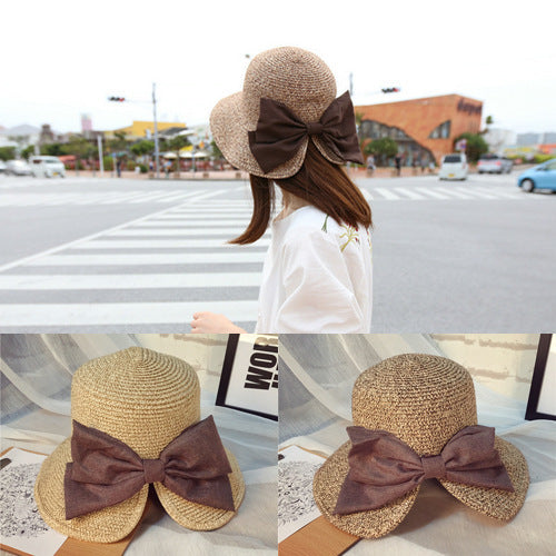 Èlia Sun Hat - Big Bow Straw Split