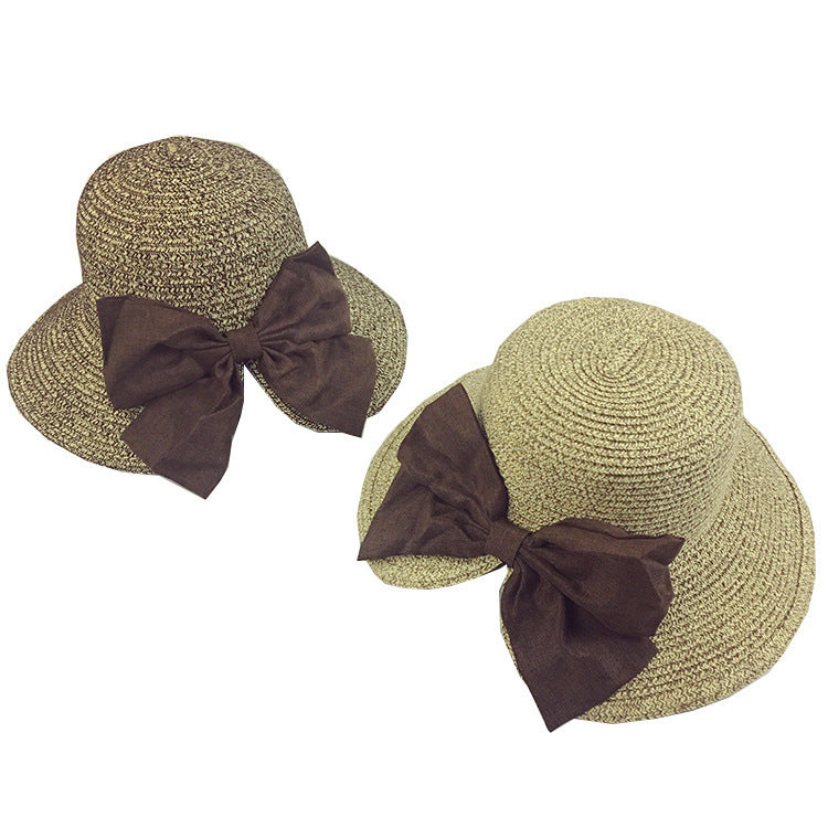 Èlia Sun Hat - Big Bow Straw Split