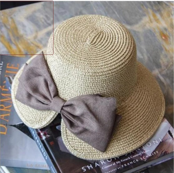 Èlia Sun Hat - Big Bow Straw Split