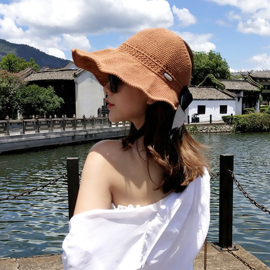 Brittany Tidal Sun Hat - Open Back for Ponytails